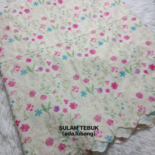 KAIN PASANG SULAM COTTON 4M - PLAIN & PRINTED